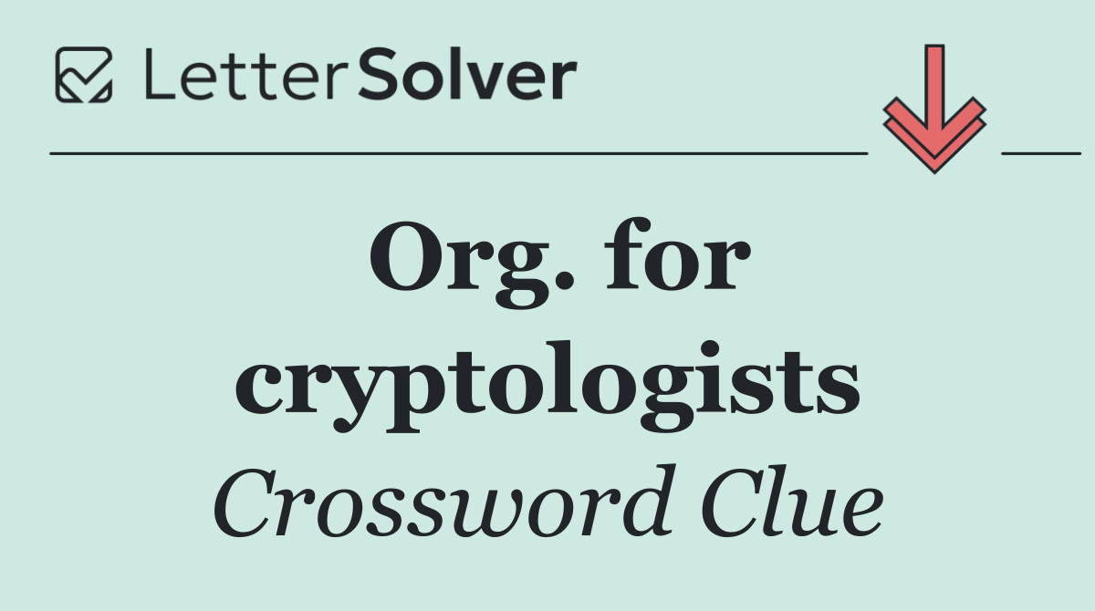 Org. for cryptologists