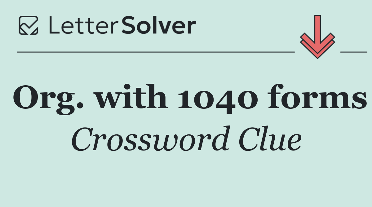 Org. with 1040 forms