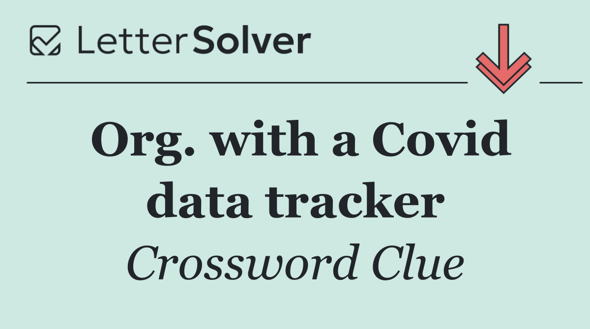 Org. with a Covid data tracker
