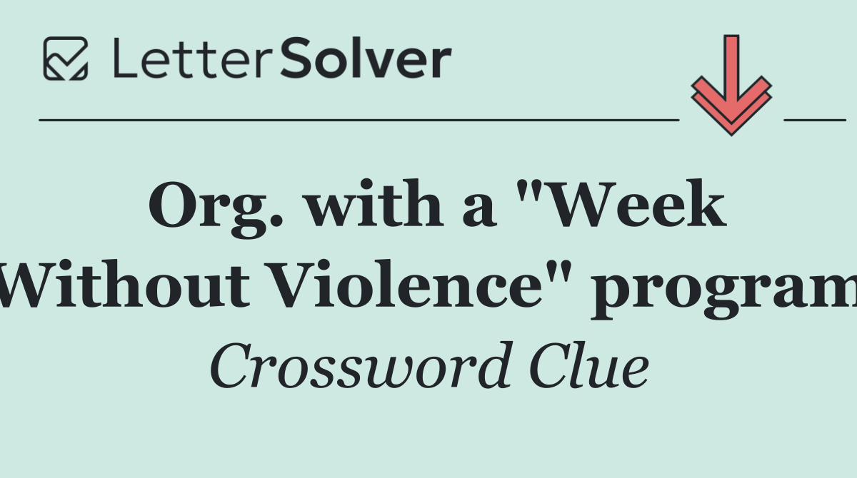 Org. with a "Week Without Violence" program