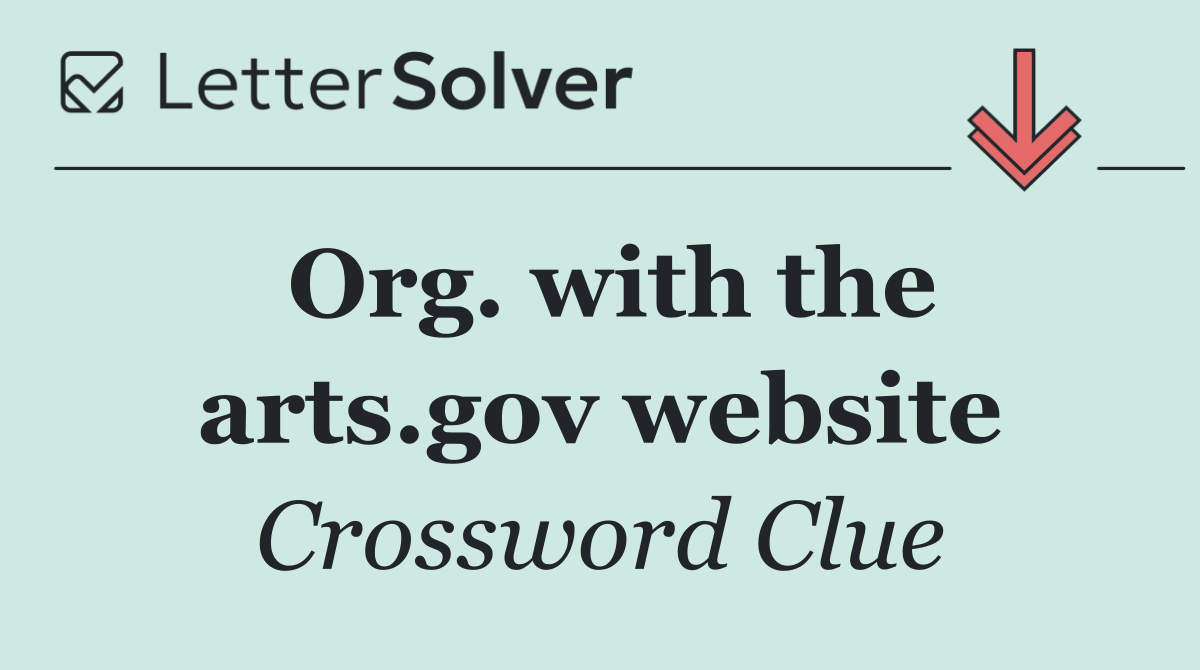 Org. with the arts.gov website