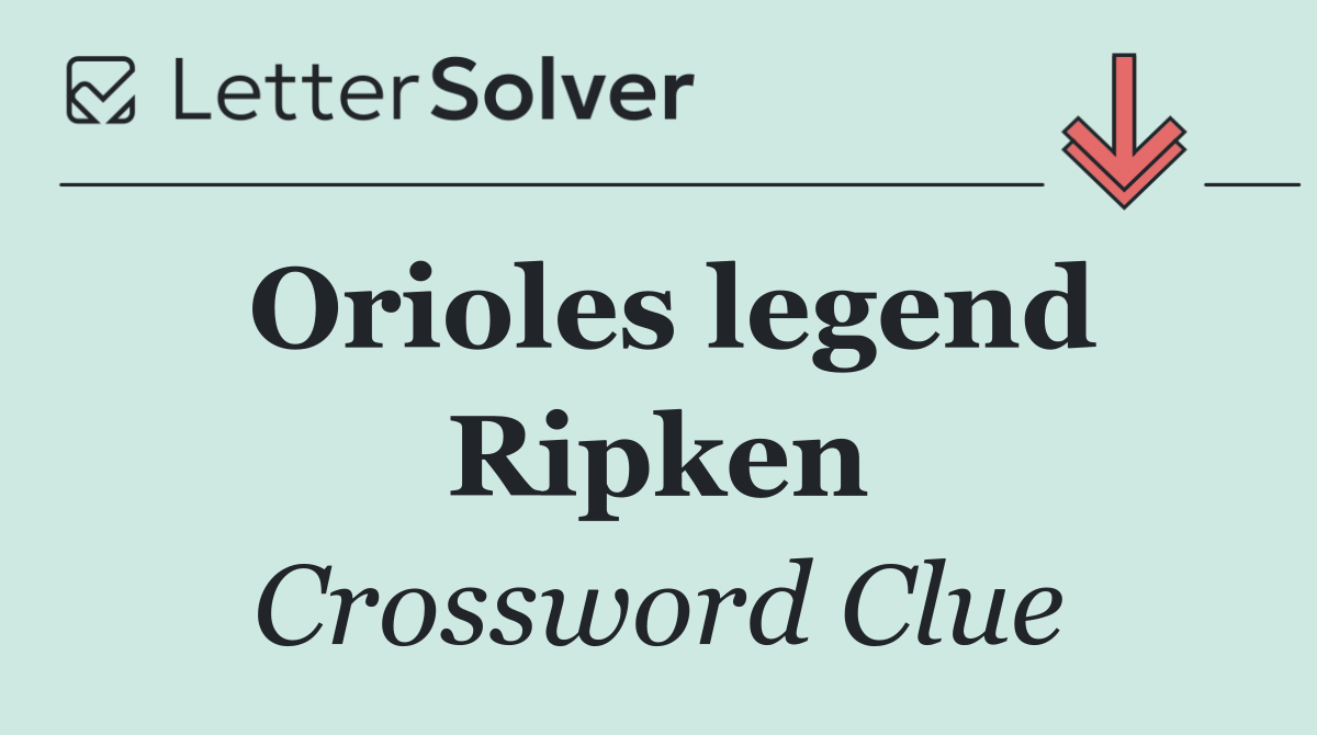 Orioles legend Ripken