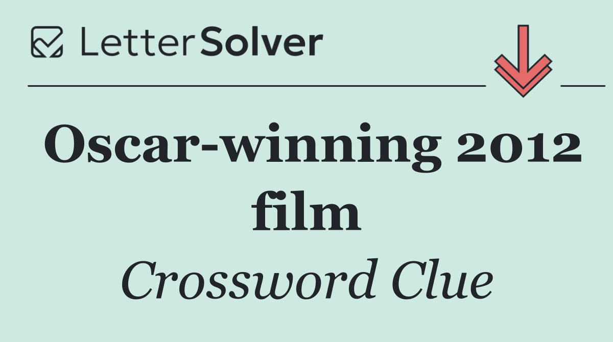 Oscar winning 2012 film