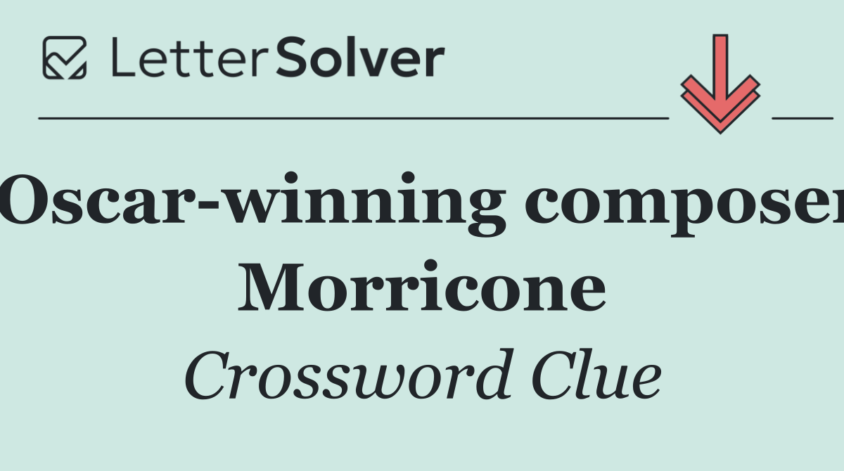 Oscar winning composer Morricone