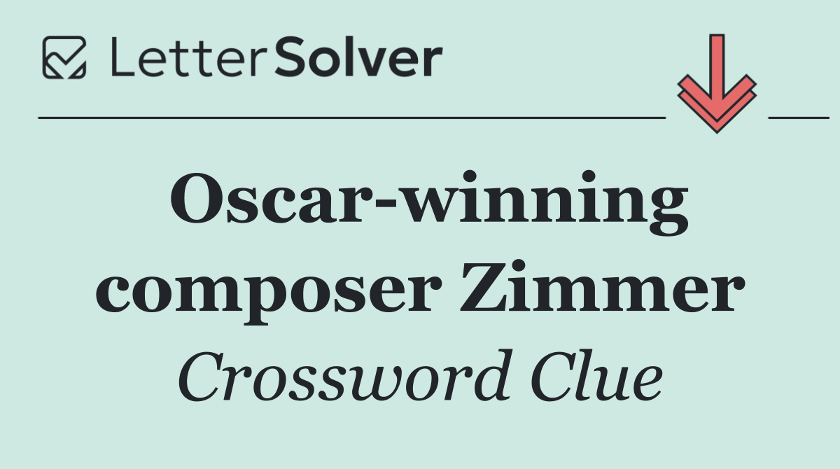 Oscar winning composer Zimmer