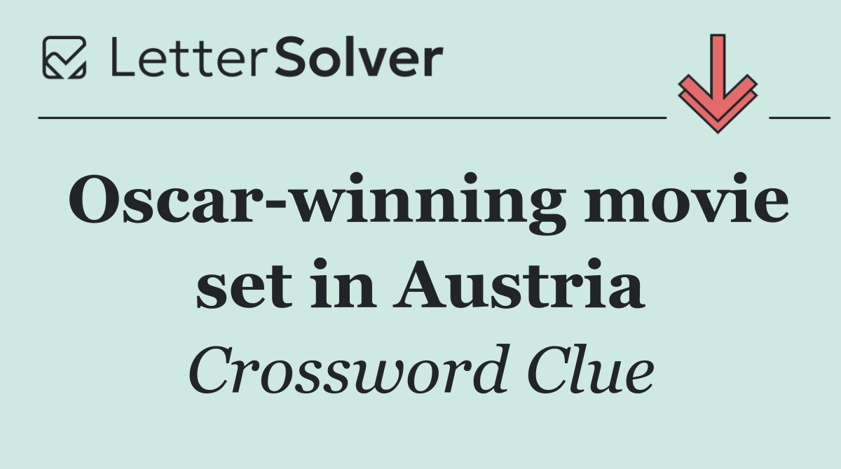 Oscar winning movie set in Austria