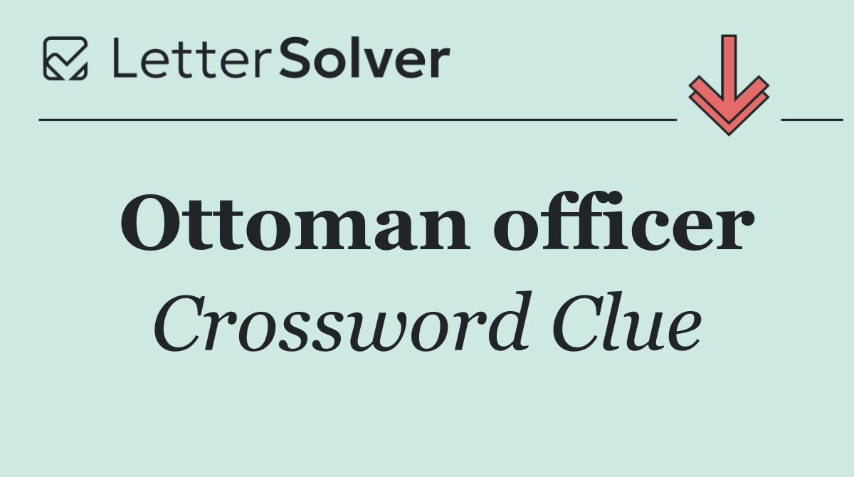Ottoman officer