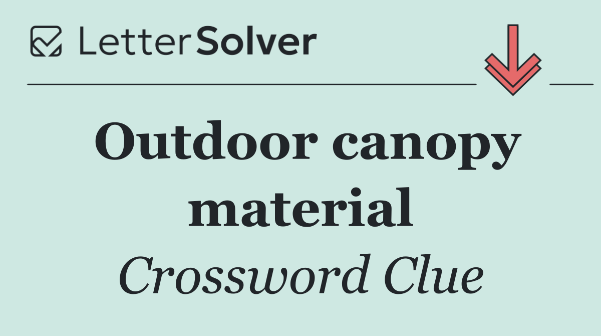 Outdoor canopy material