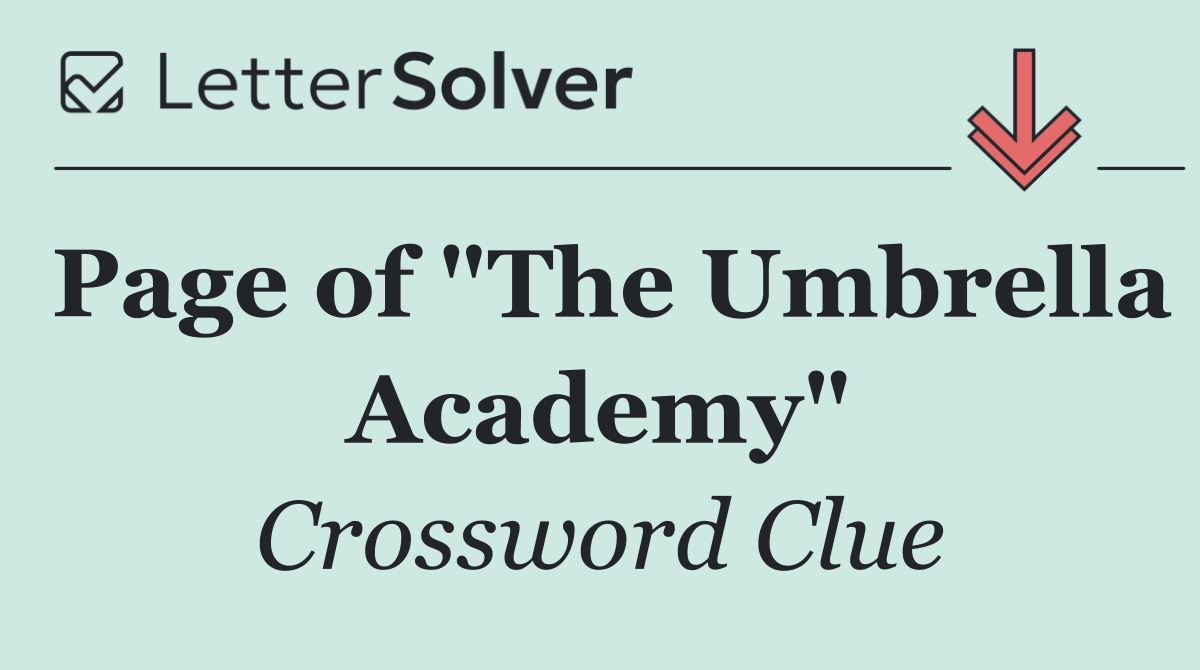 Page of "The Umbrella Academy"