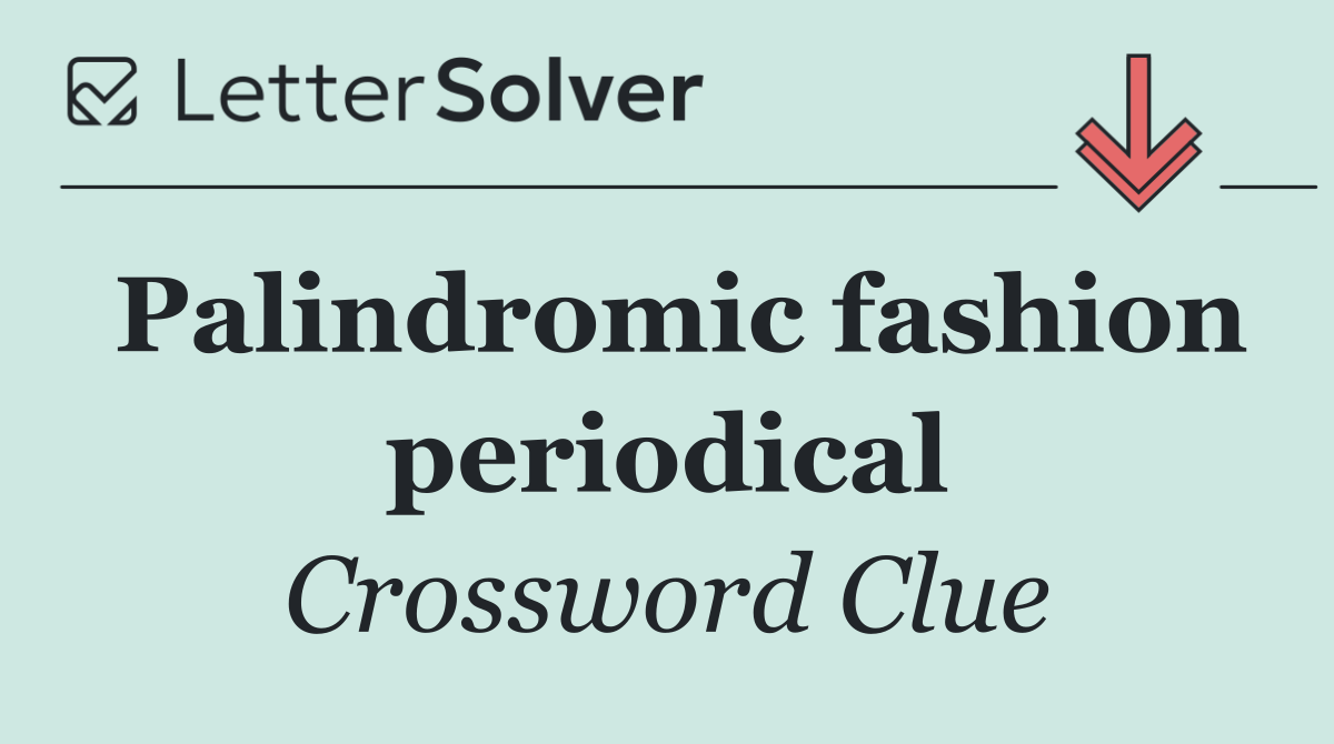 Palindromic fashion periodical