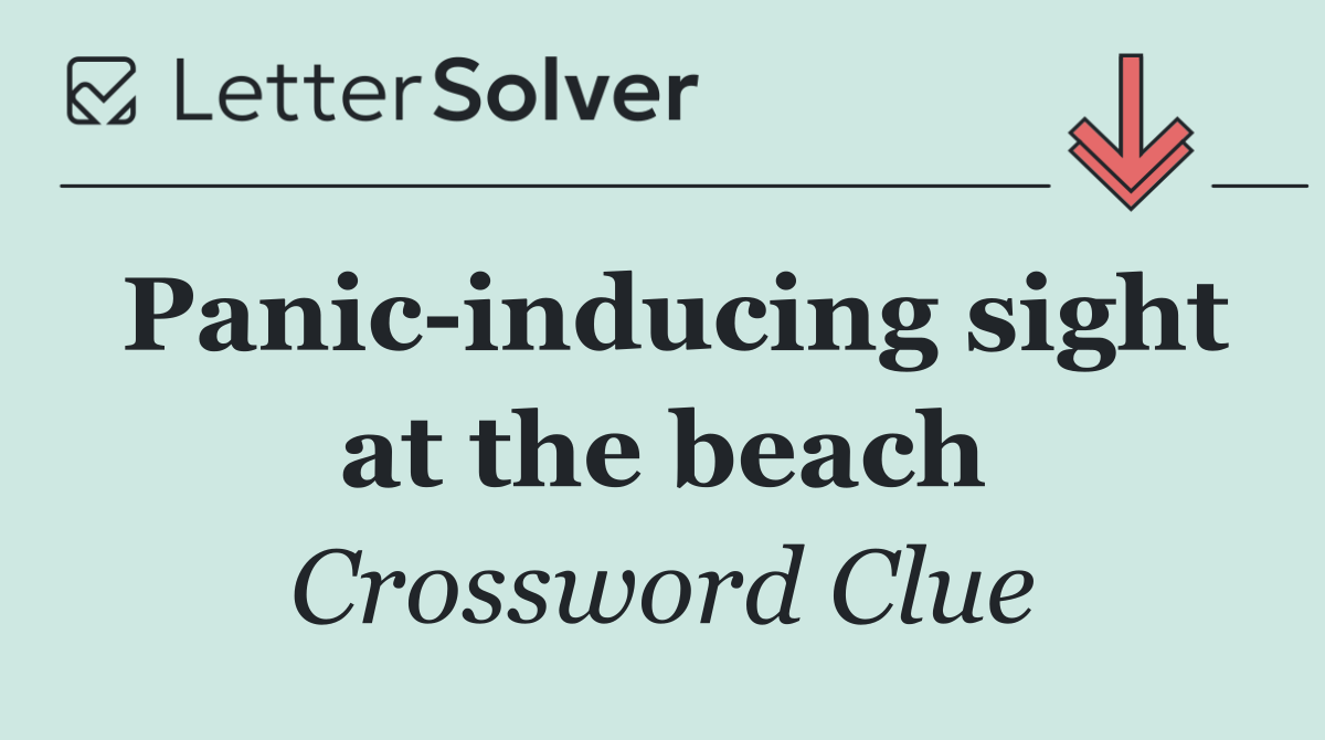 Panic inducing sight at the beach