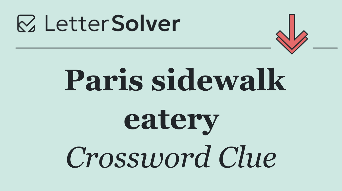 Paris sidewalk eatery