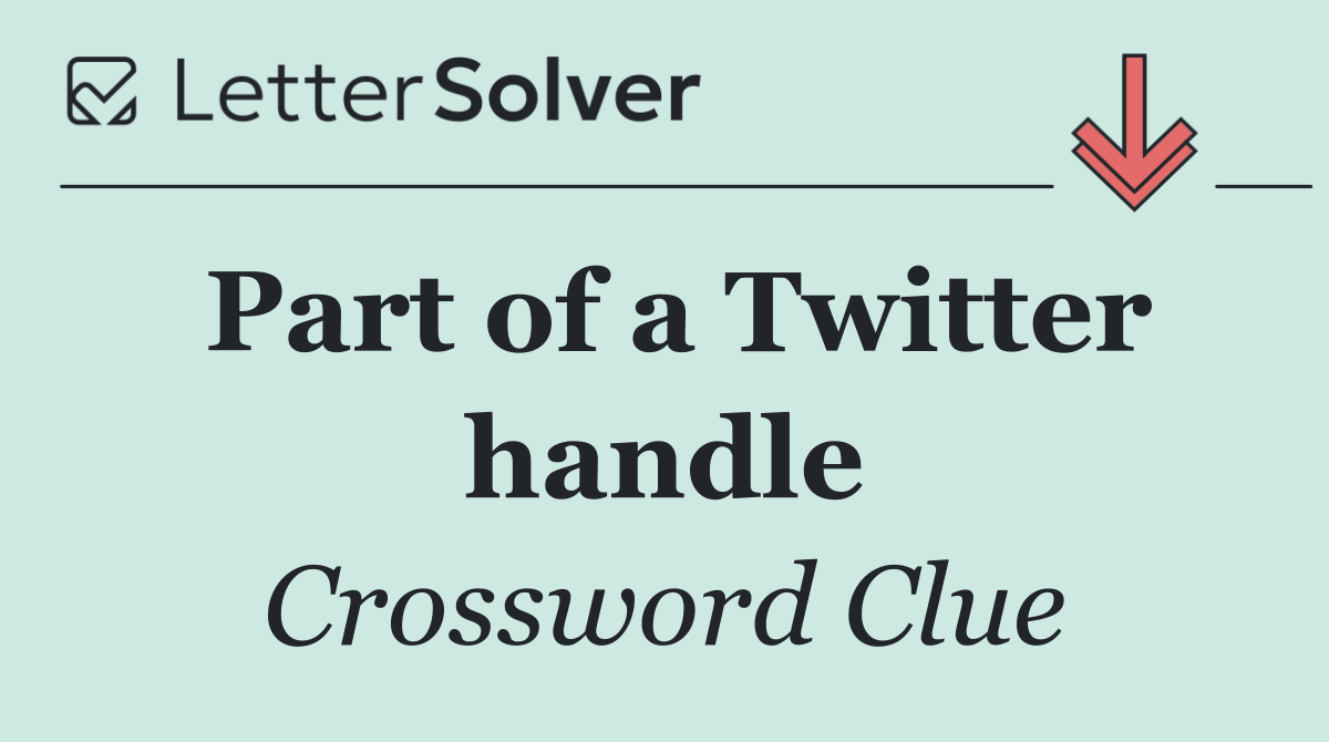 Part of a Twitter handle