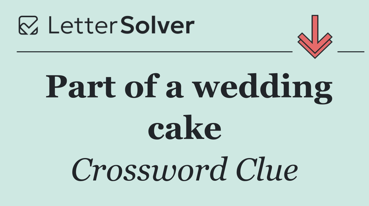 Part of a wedding cake