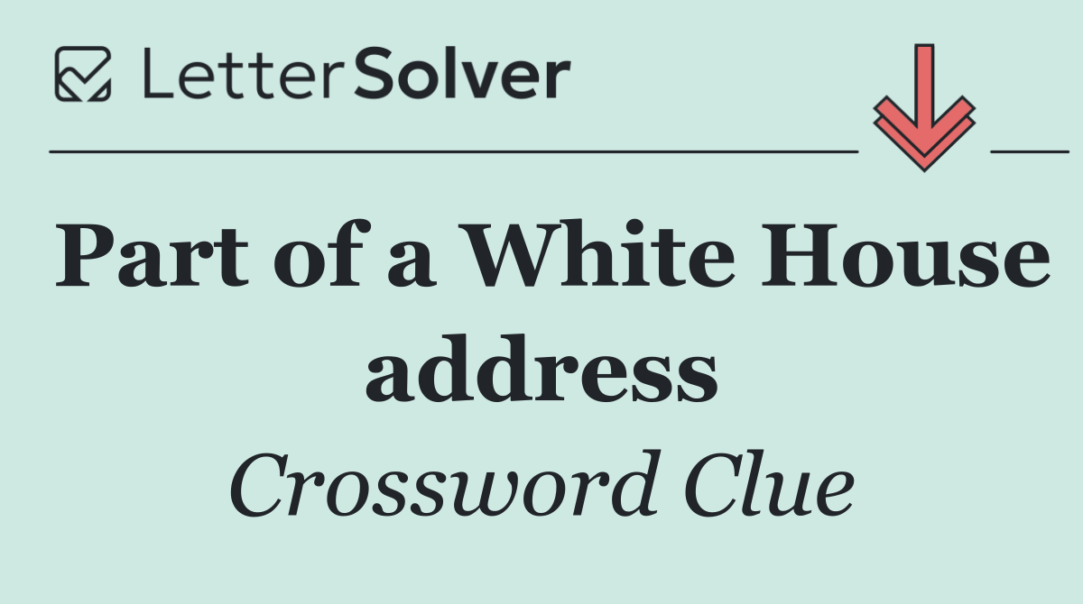 Part of a White House address