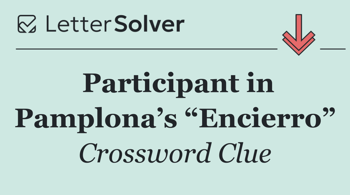 Participant in Pamplona’s “Encierro”