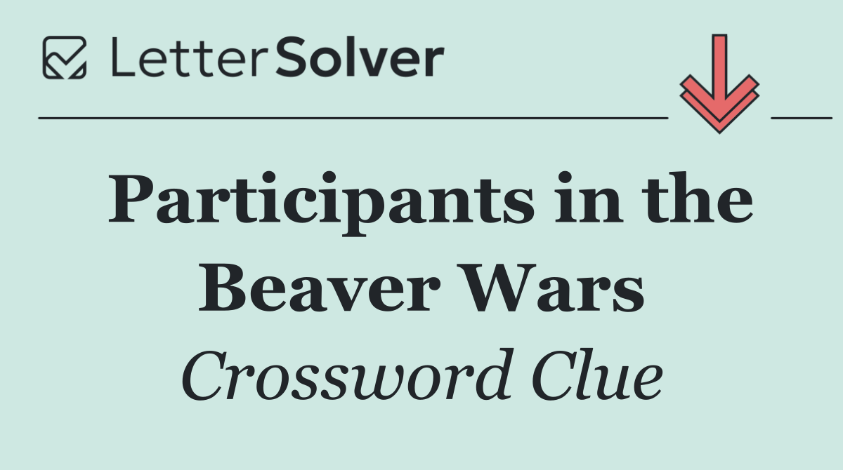 Participants in the Beaver Wars