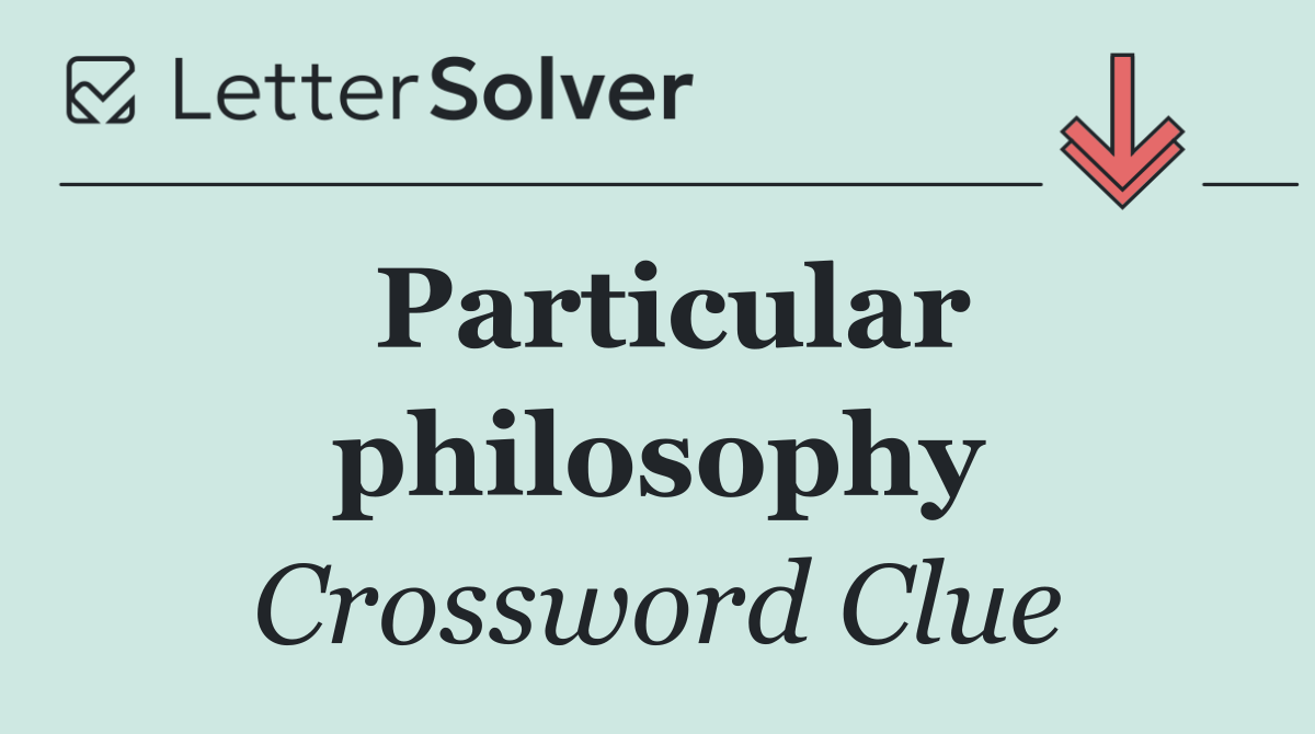 Particular philosophy