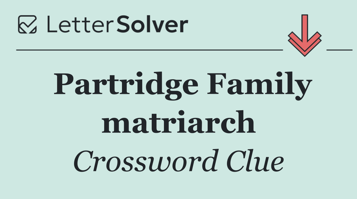 Partridge Family matriarch