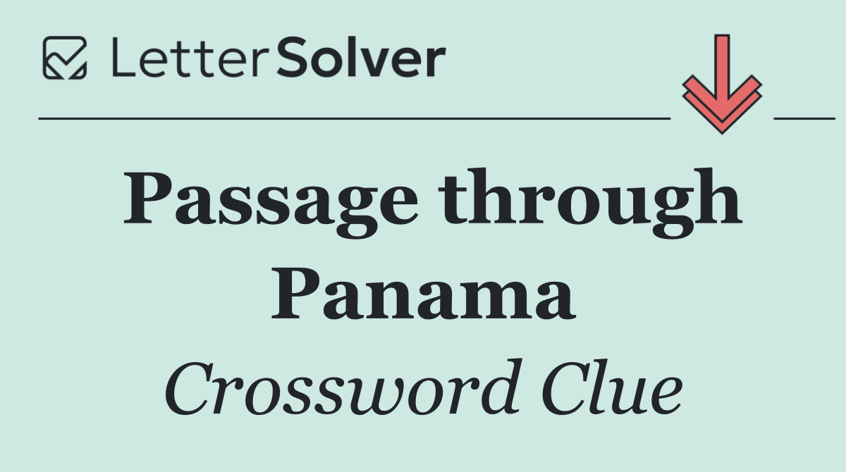 Passage through Panama