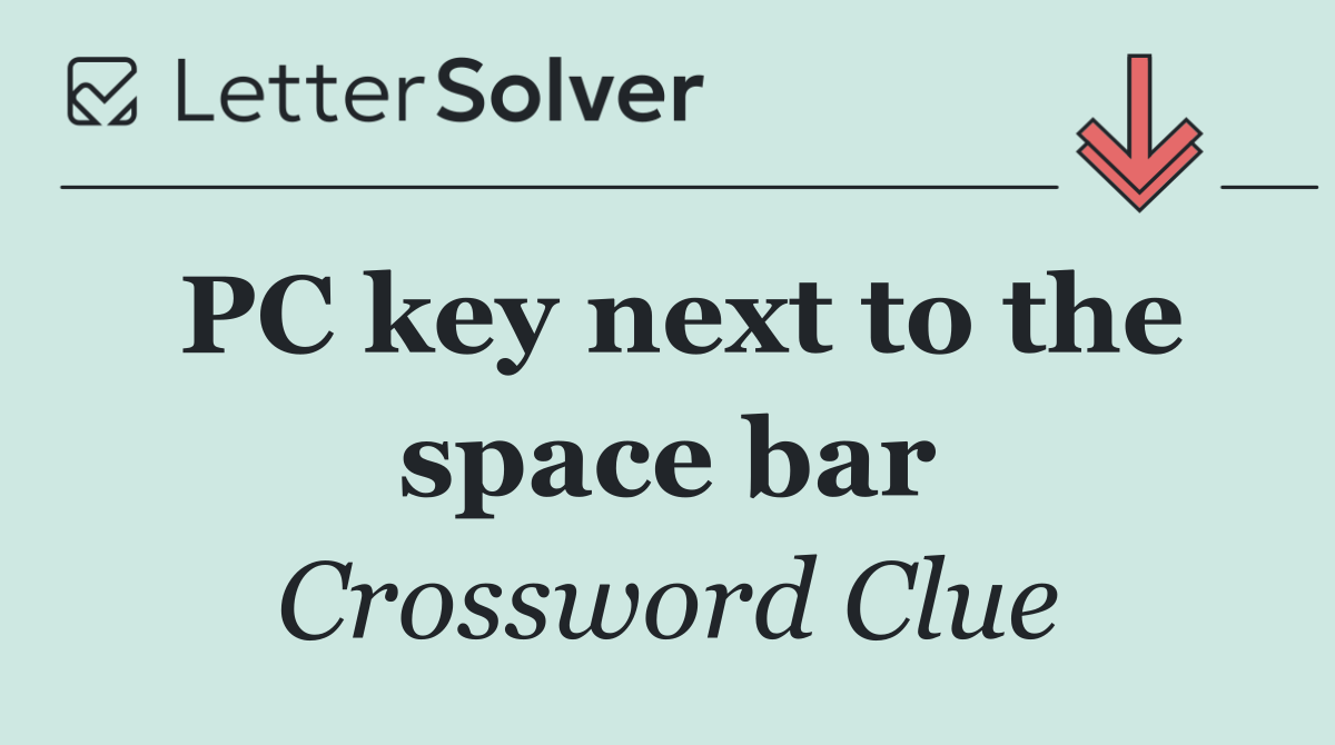 PC key next to the space bar
