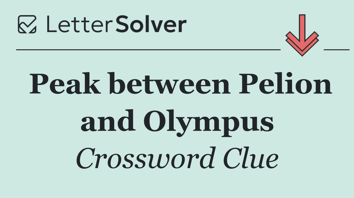 Peak between Pelion and Olympus