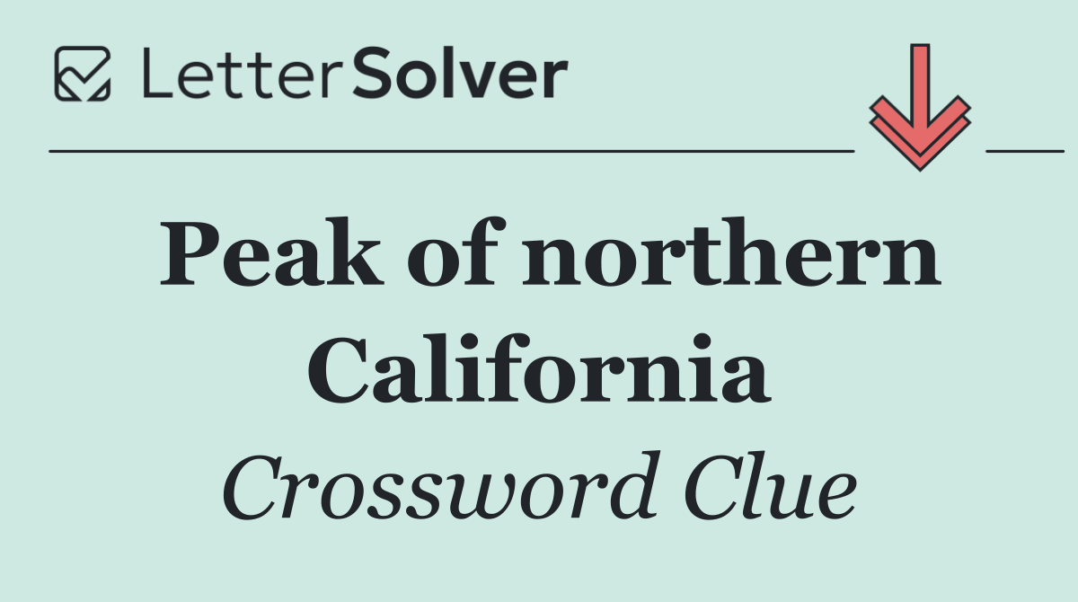 Peak of northern California