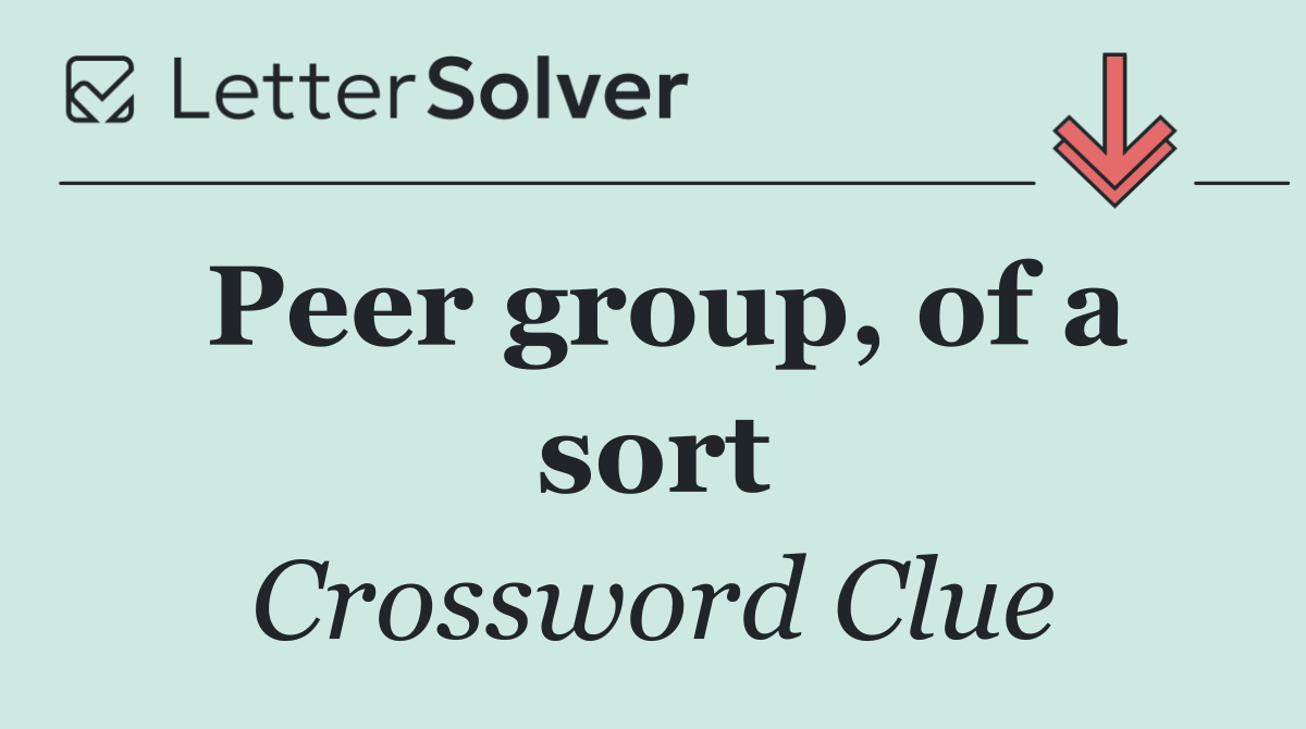 Peer group, of a sort