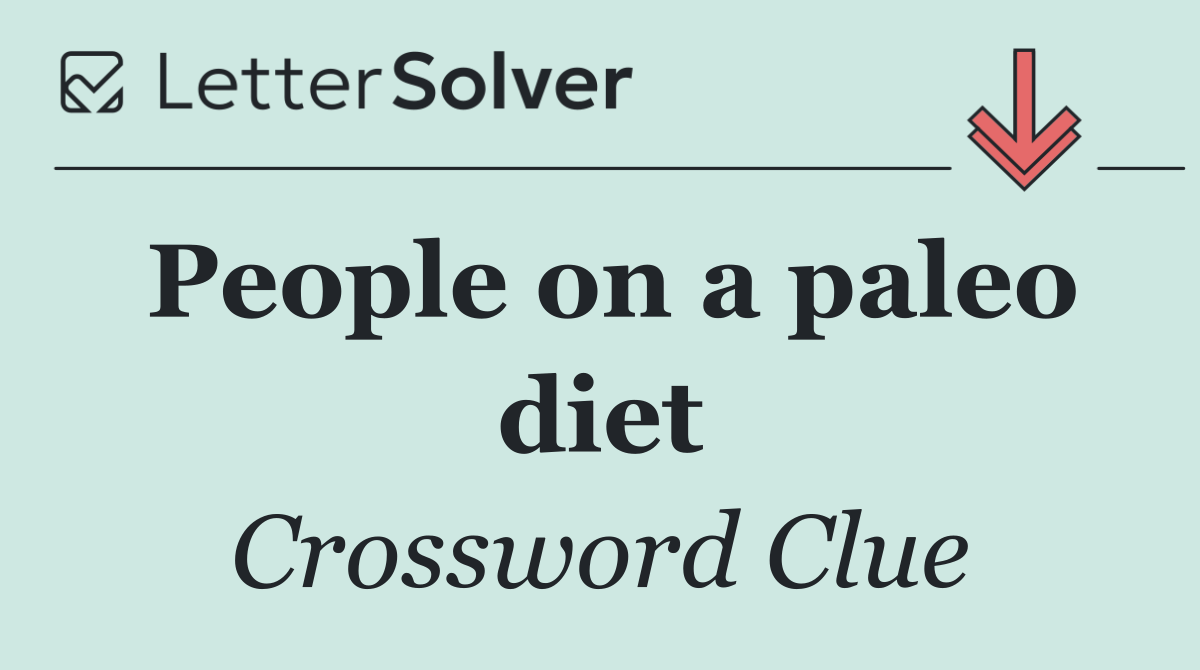 People on a paleo diet