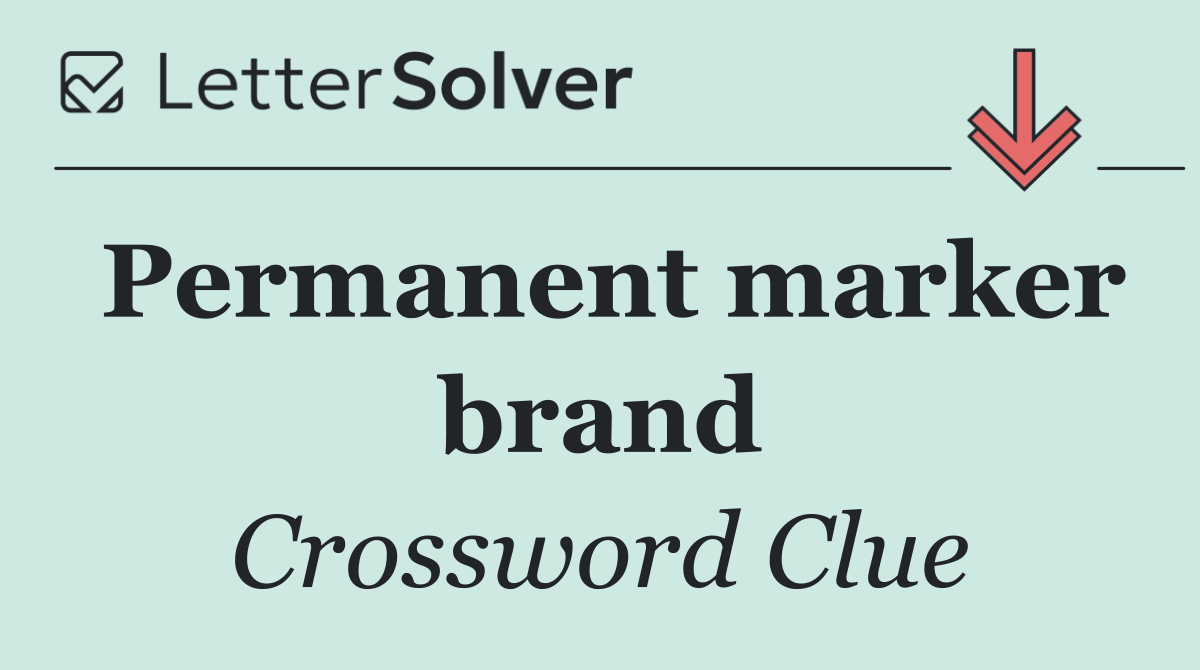 Permanent marker brand
