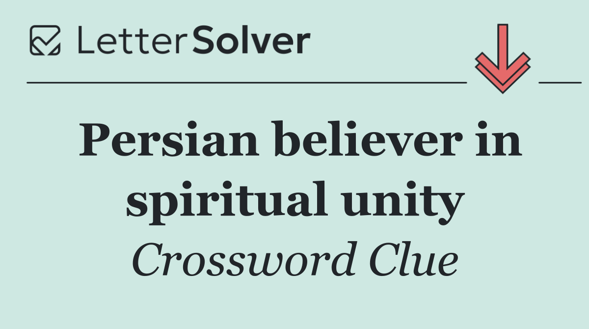 Persian believer in spiritual unity