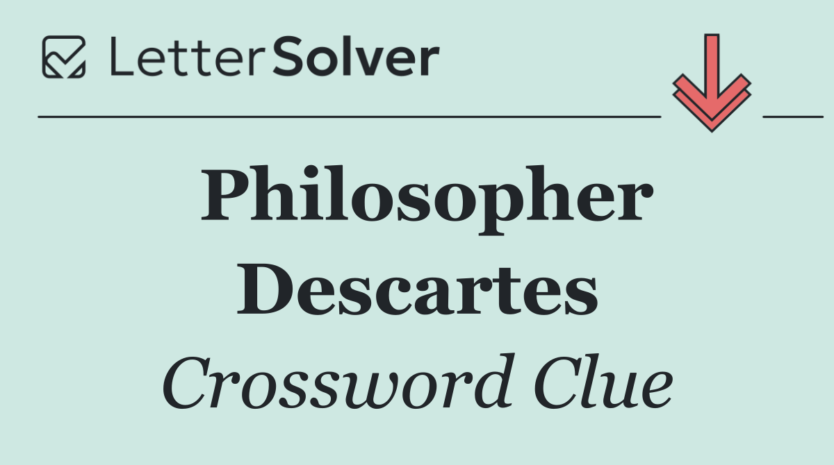 Philosopher Descartes