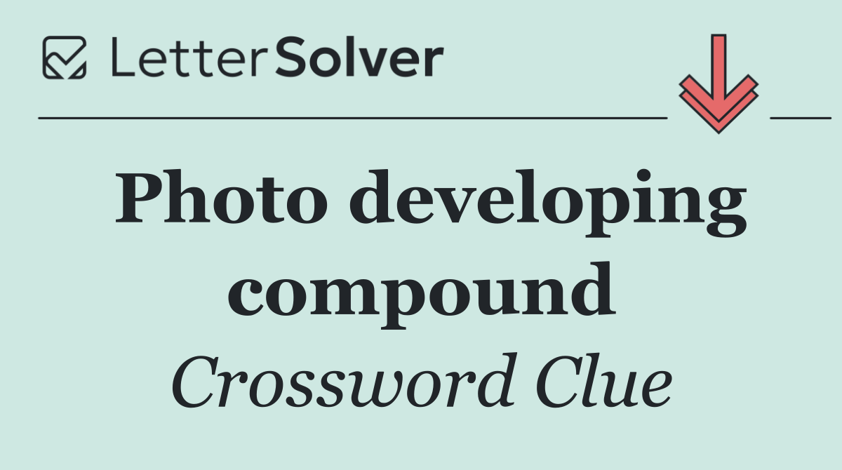 Photo developing compound