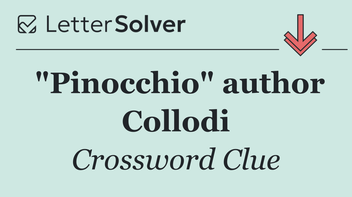 "Pinocchio" author Collodi
