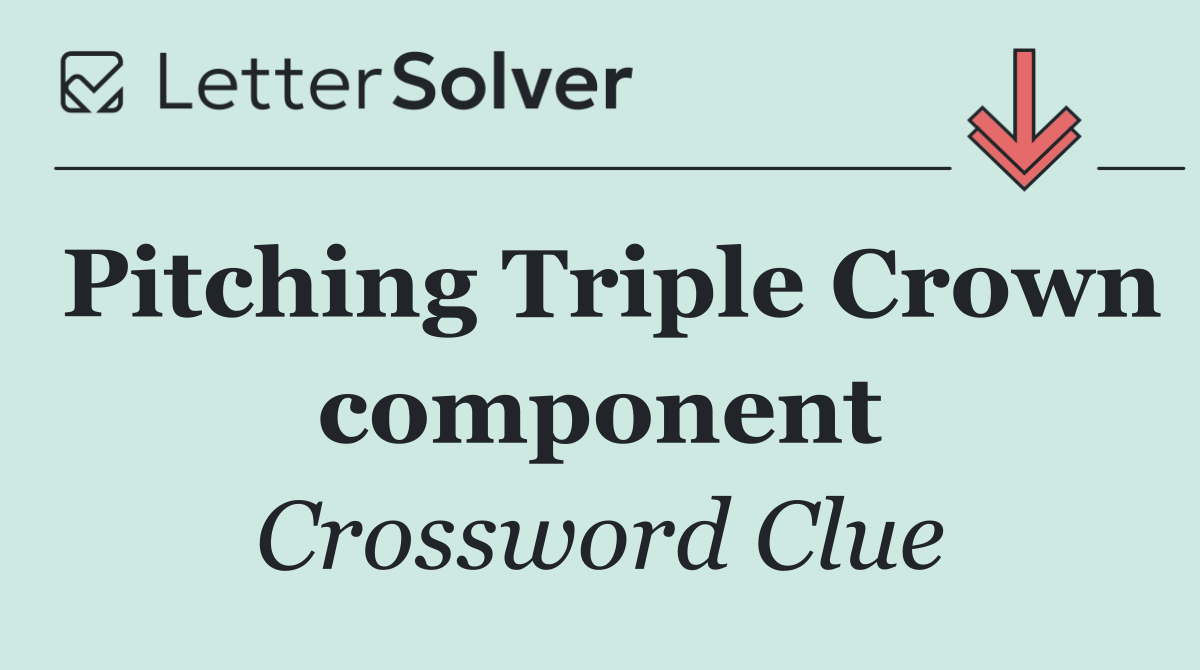 Pitching Triple Crown component