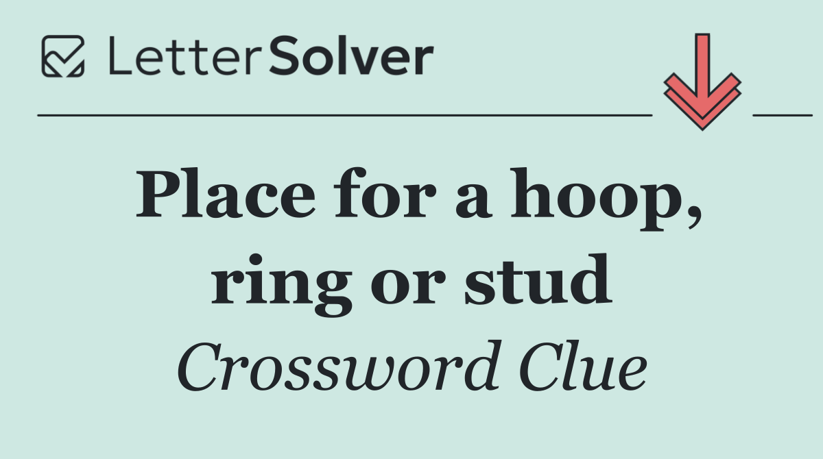 Place for a hoop, ring or stud