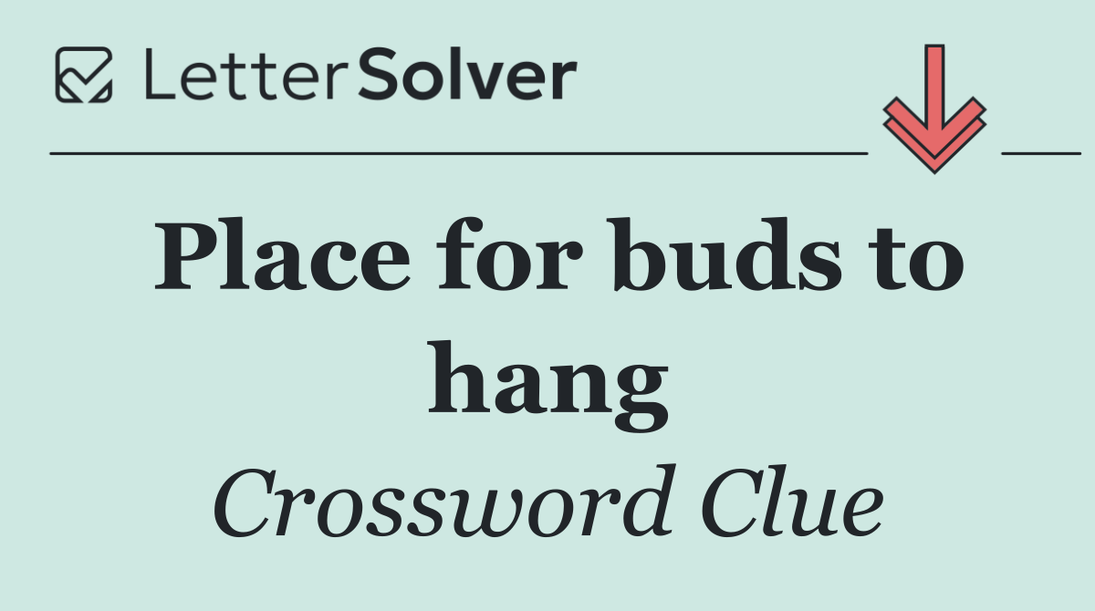 Place for buds to hang