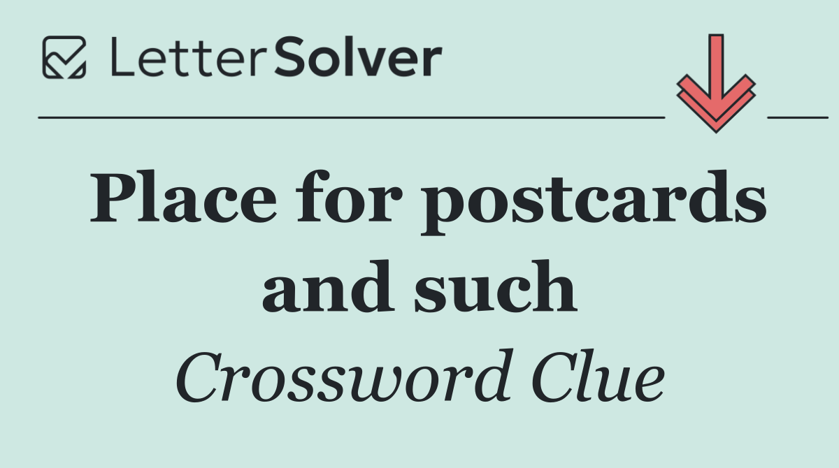 Place for postcards and such