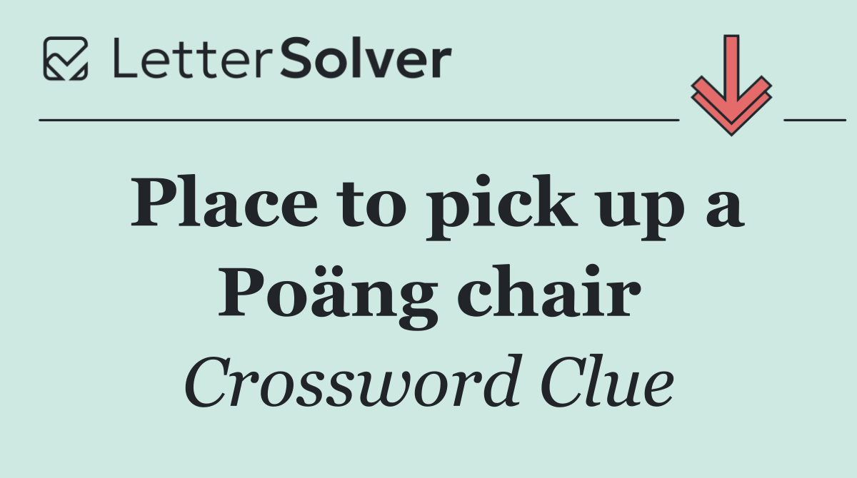 Place to pick up a Poäng chair