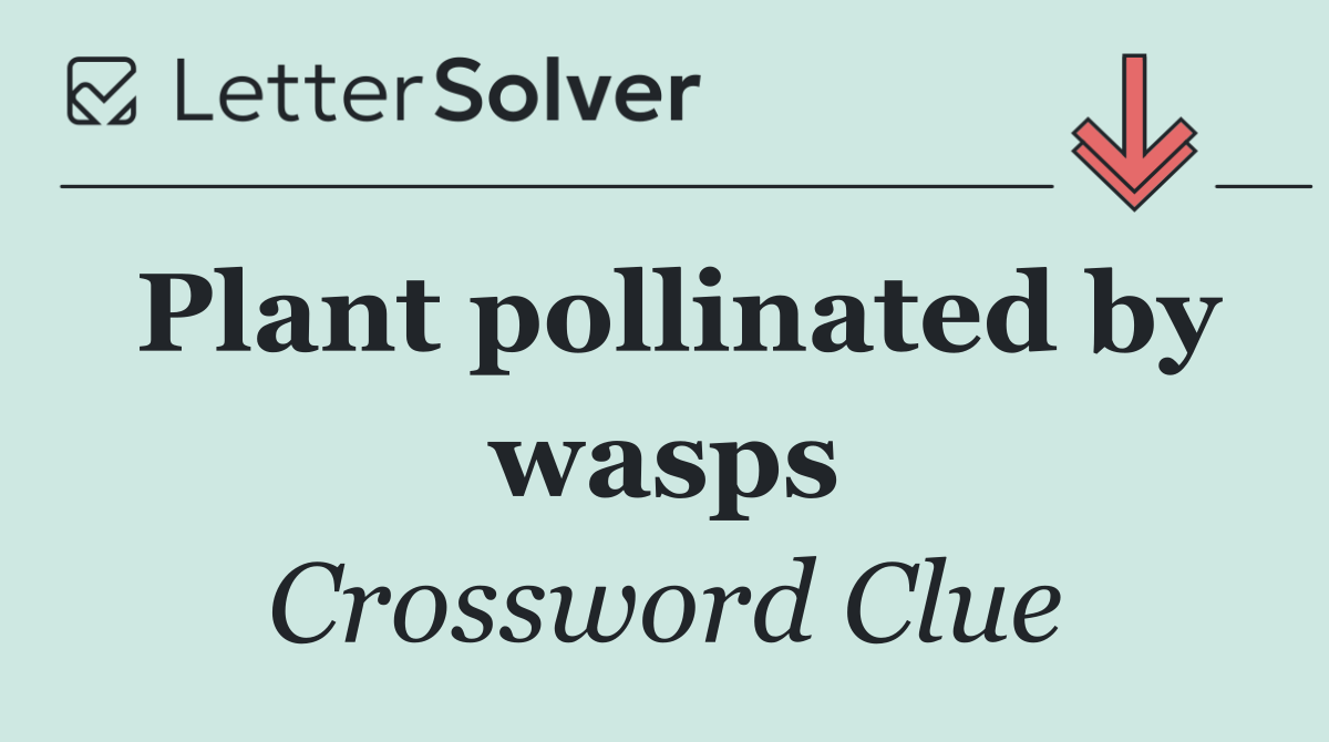 Plant pollinated by wasps