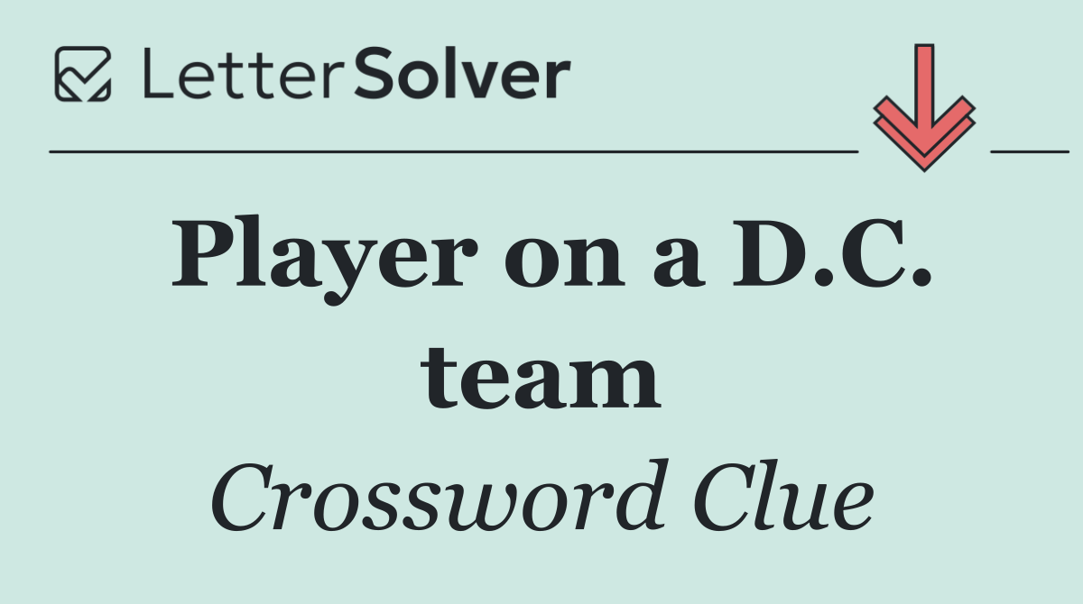 Player on a D.C. team