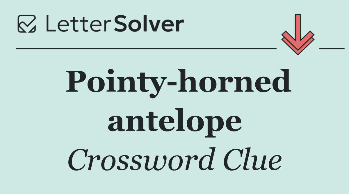 Pointy horned antelope
