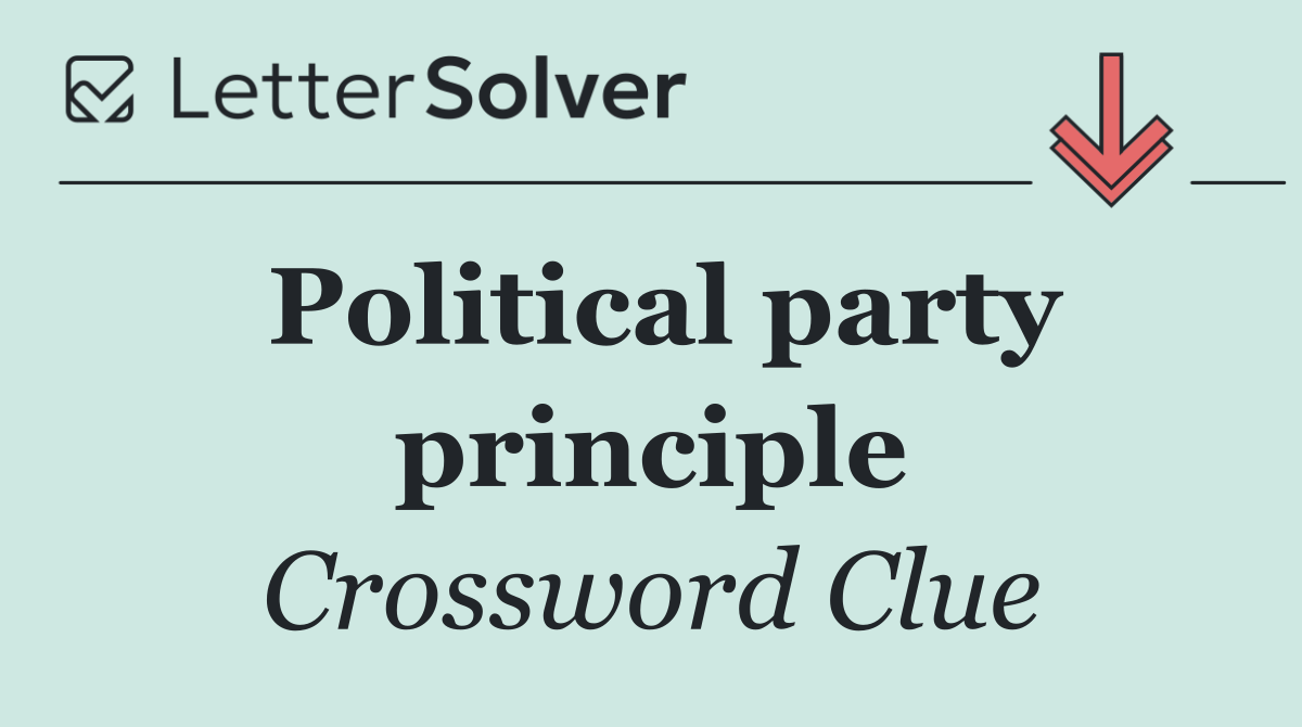 Political party principle