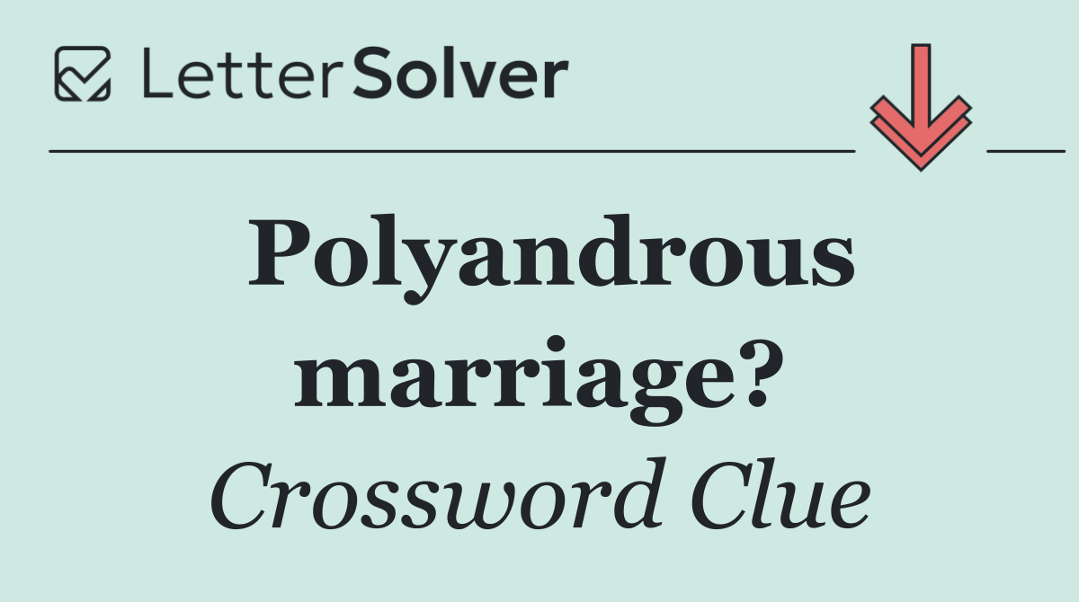 Polyandrous marriage?