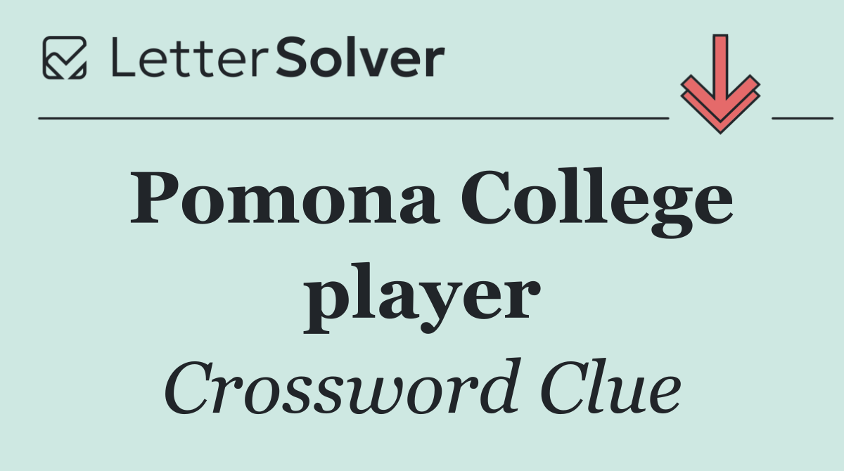 Pomona College player