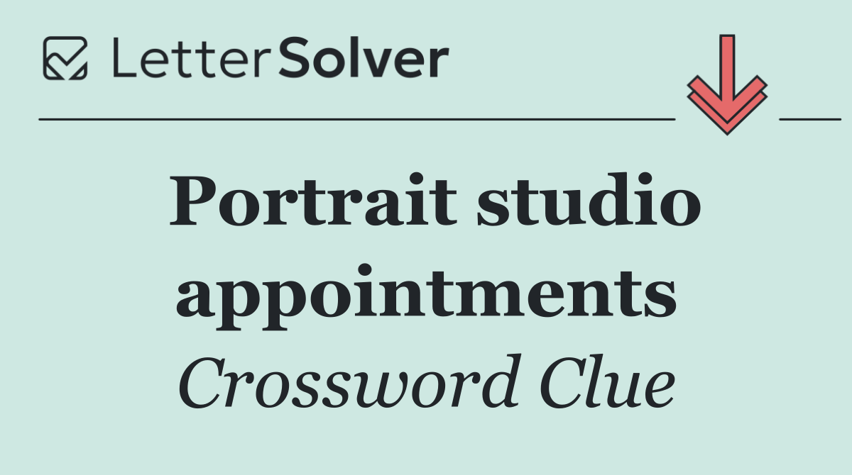 Portrait studio appointments