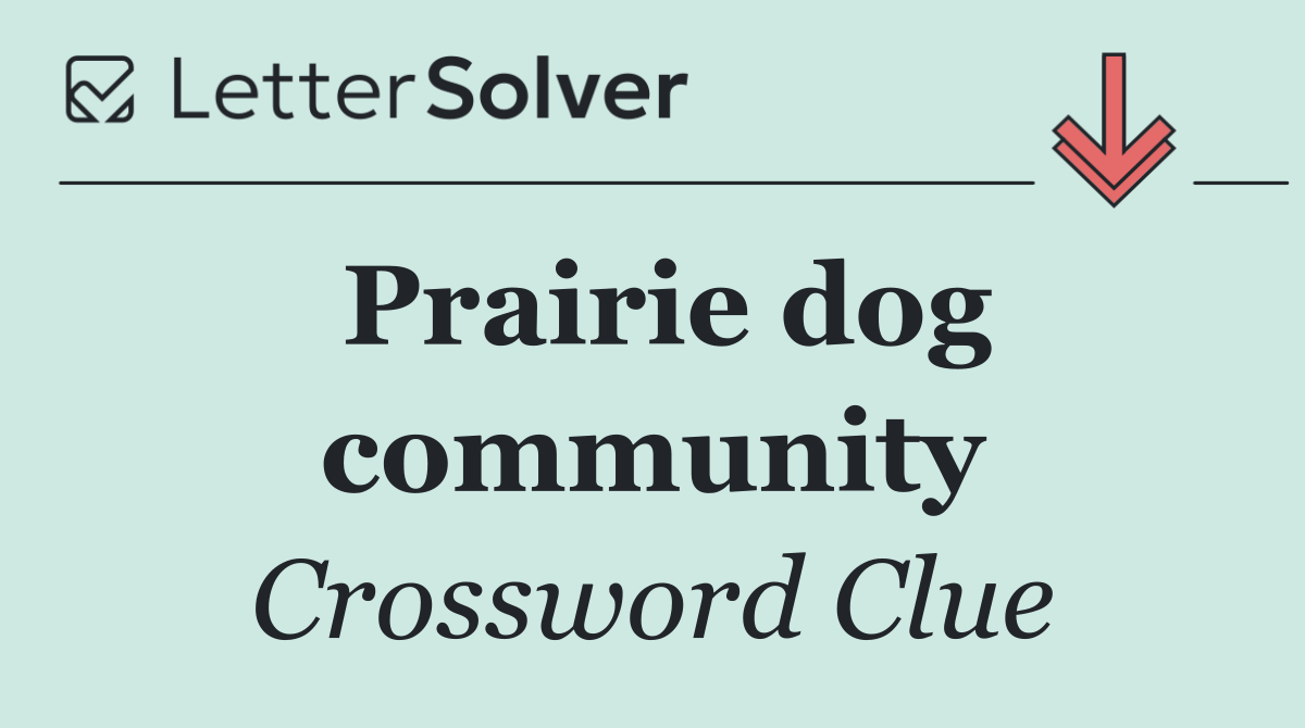 Prairie dog community