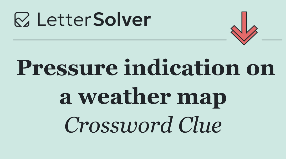 Pressure indication on a weather map