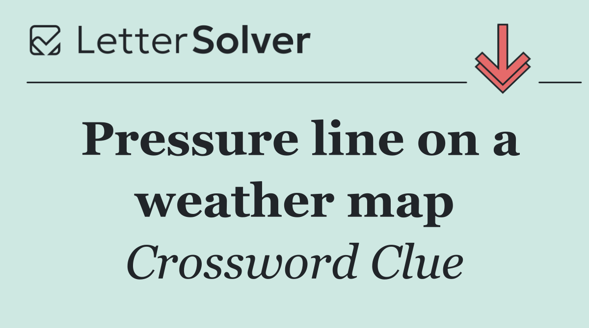 Pressure line on a weather map