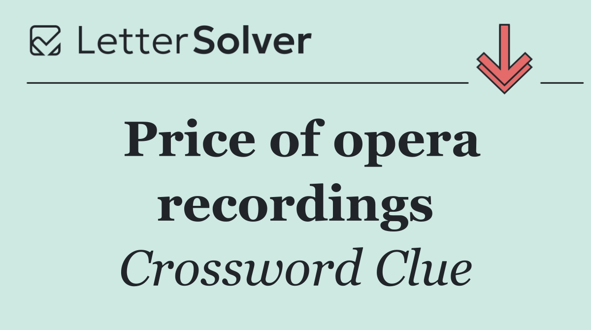 Price of opera recordings
